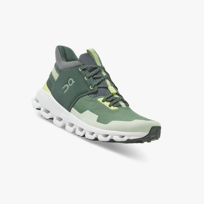 Green Men's On Running Cloud Hi Edge Road Running Shoes | 964530-AFP