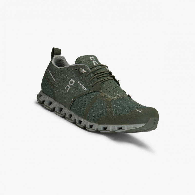 Green Men's On Running Cloud Waterproof Road Running Shoes | 794068-UKQ