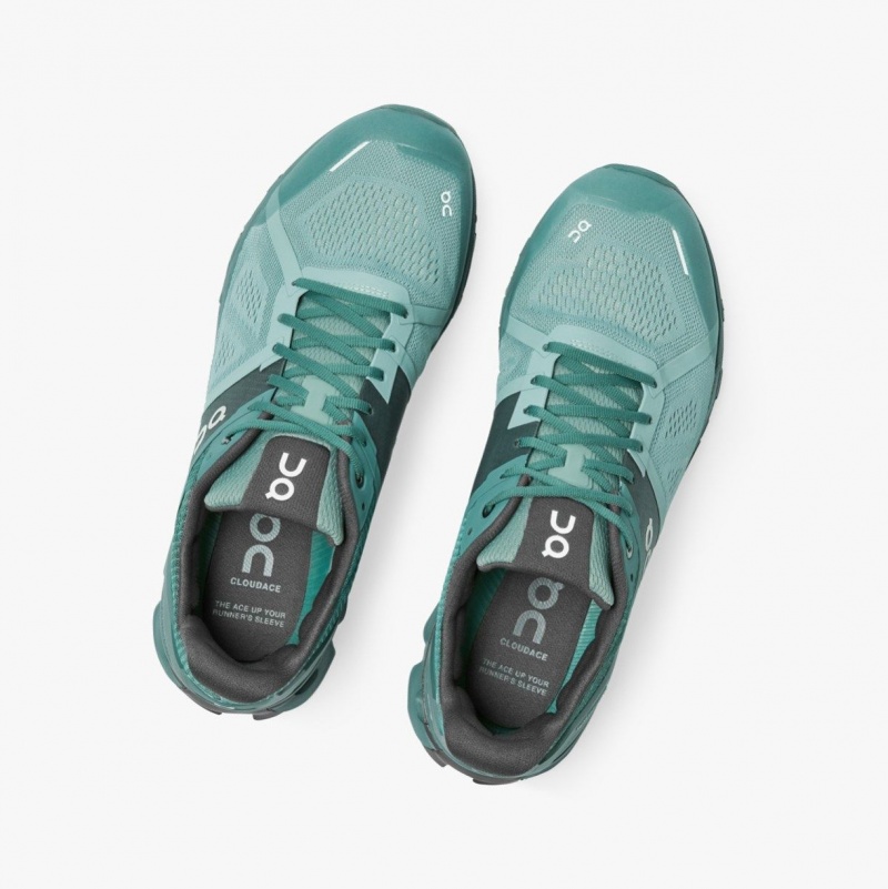 Green Men's On Running Cloudace Road Running Shoes | 764158-FUR