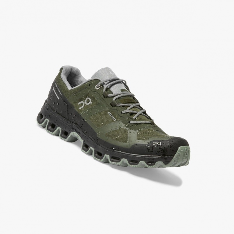 Green Men's On Running Cloudventure Waterproof Trail Running Shoes | 658301-JWG