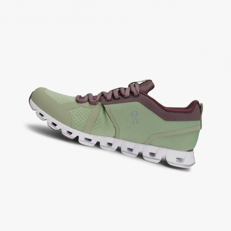 Green Women's On Running Cloud Beam Road Running Shoes | 483976-UYI