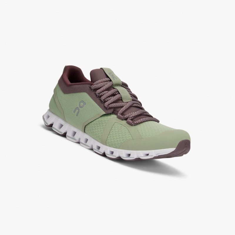 Green Women's On Running Cloud Beam Road Running Shoes | 483976-UYI