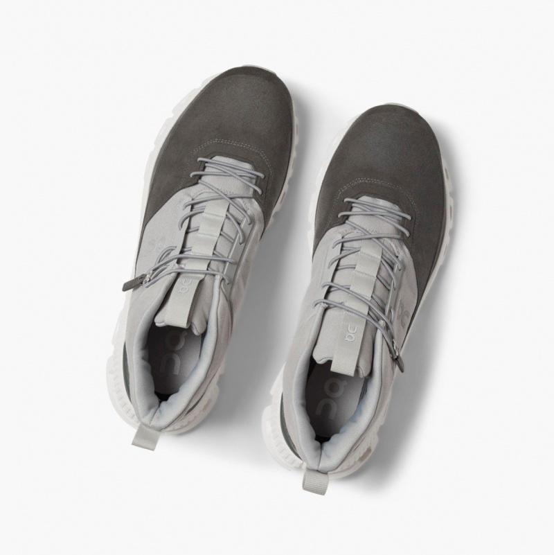 Grey Men's On Running Cloud Hi Road Running Shoes | 930276-BAQ