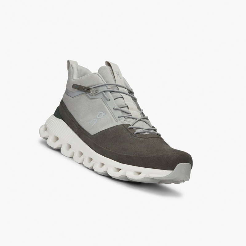 Grey Men's On Running Cloud Hi Road Running Shoes | 930276-BAQ