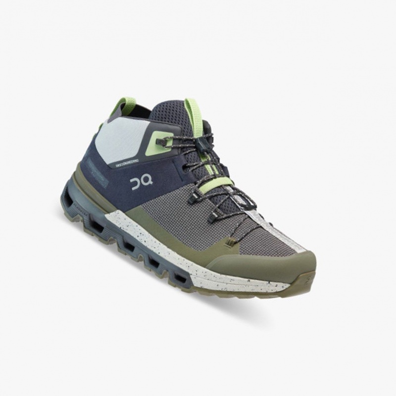 Ink/Frost Men's On Running Cloudtrax Hiking Boots | 203754-XKC