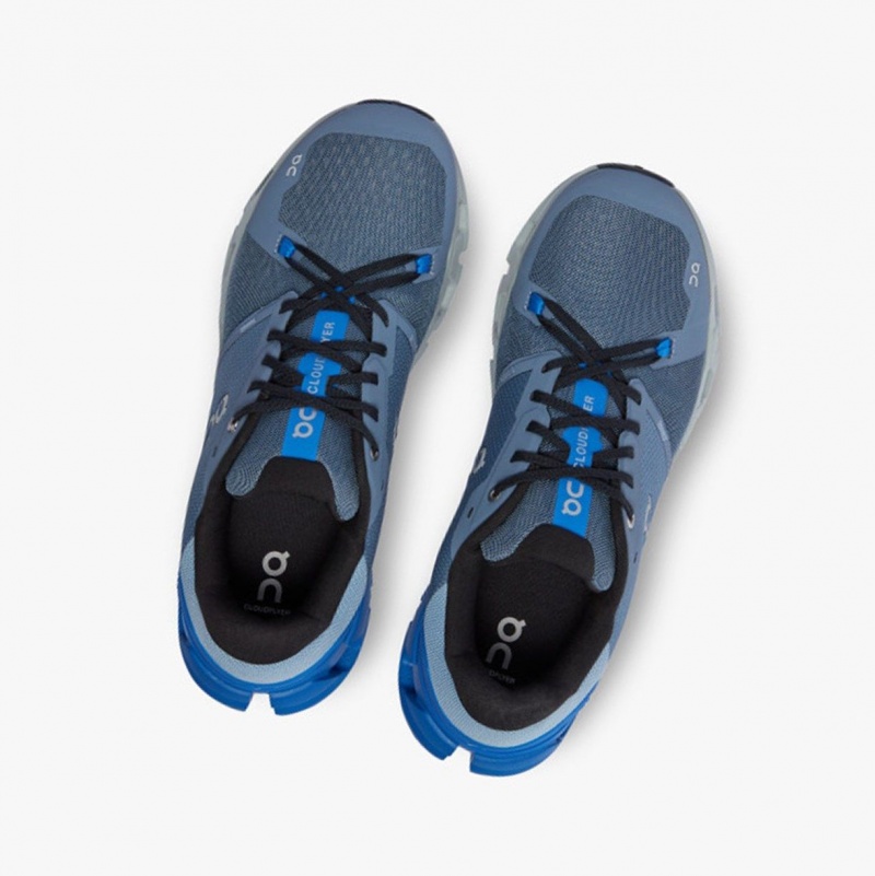 Metal/Lapis Men's On Running Cloudflyer 4 Running Shoes | 513804-JHY