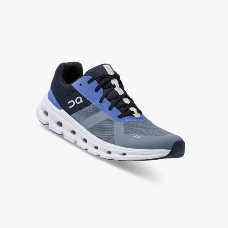 Metal/Midnight Men's On Running Cloudrunner Running Shoes | 295630-VNB