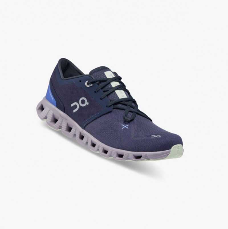 Midnight/Heron Women's On Running Cloud X 3 Training Shoes | 765142-PRH