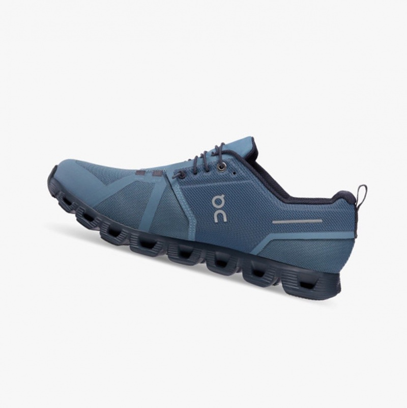 Navy Men's On Running Cloud 5 Waterproof Running Shoes | 908574-MKF