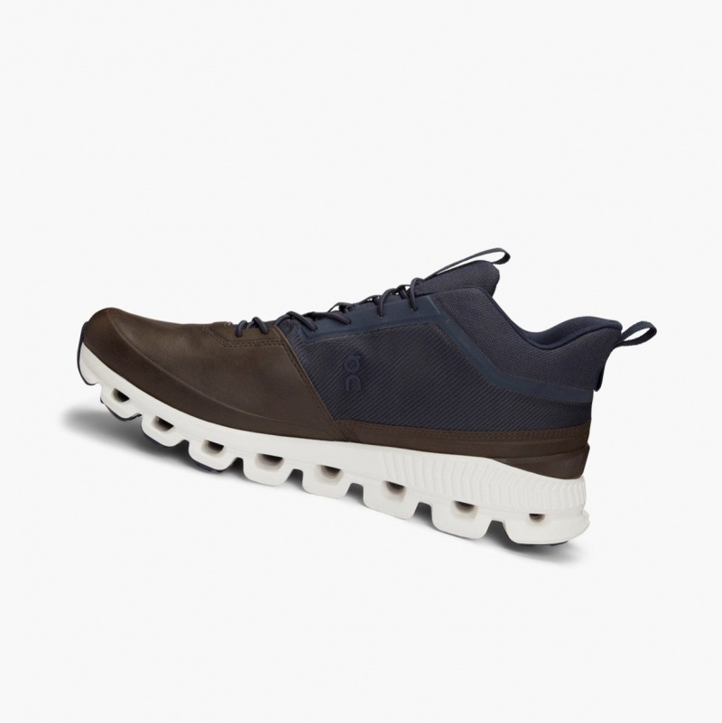 Navy Men's On Running Cloud Hi Road Running Shoes | 591624-DQE