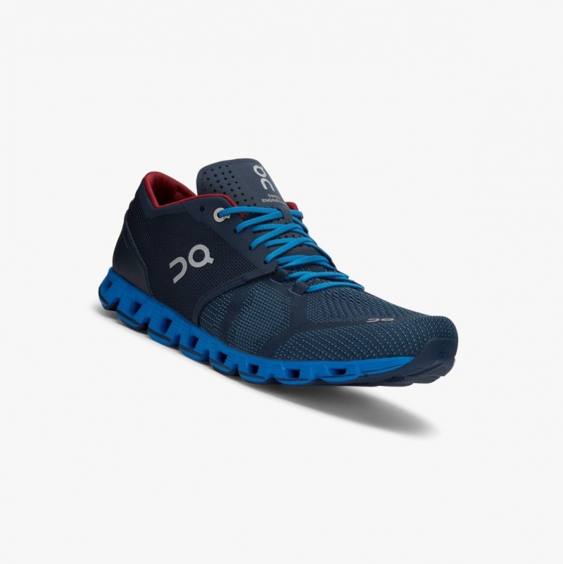 Navy Men's On Running Cloud X Training Shoes | 429061-KSY