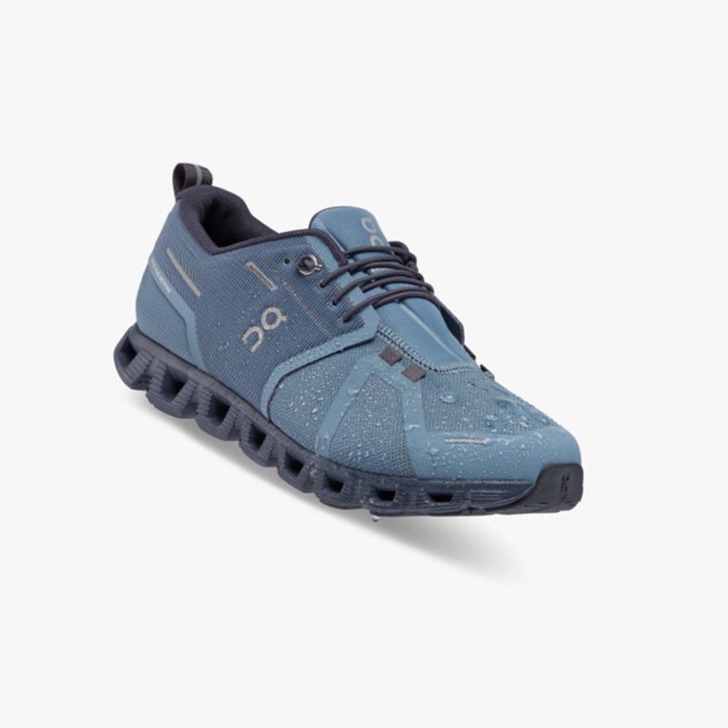 Navy Women's On Running Cloud 5 Waterproof Running Shoes | 013857-IWF