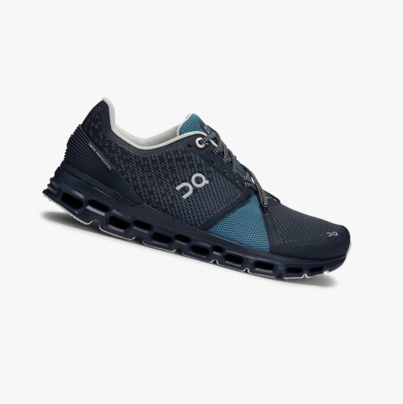 Navy Women\'s On Running Cloudstratus Road Running Shoes | 087936-GZH