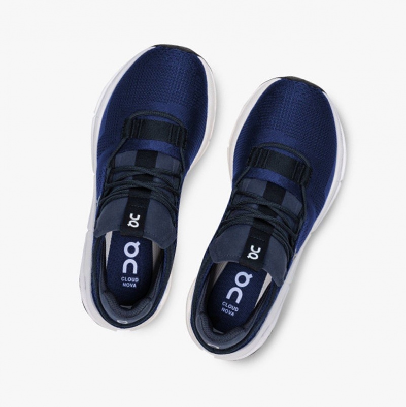 Navy / White Men's On Running Cloudnova Sneakers | 462189-NWP