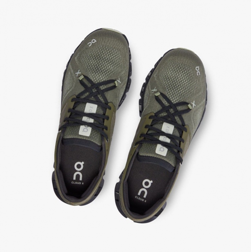 Olive Men's On Running Cloud X 3 Training Shoes | 813765-EYG