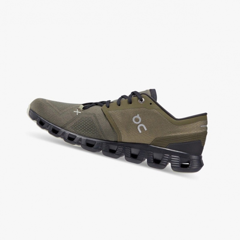 Olive Men's On Running Cloud X 3 Training Shoes | 813765-EYG