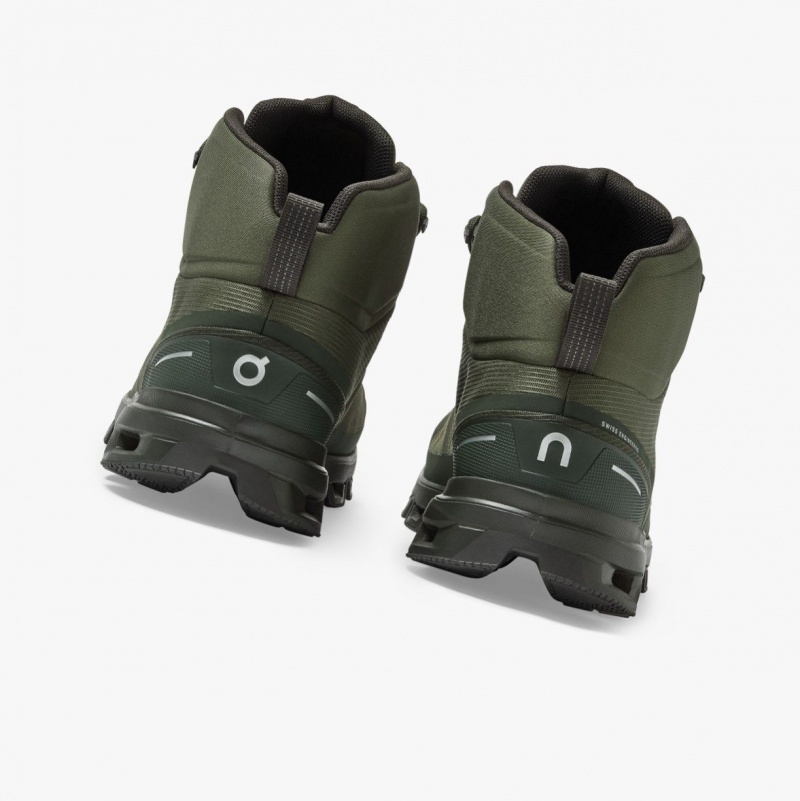 Olive Men's On Running Cloudrock Waterproof Hiking Boots | 241598-AQK