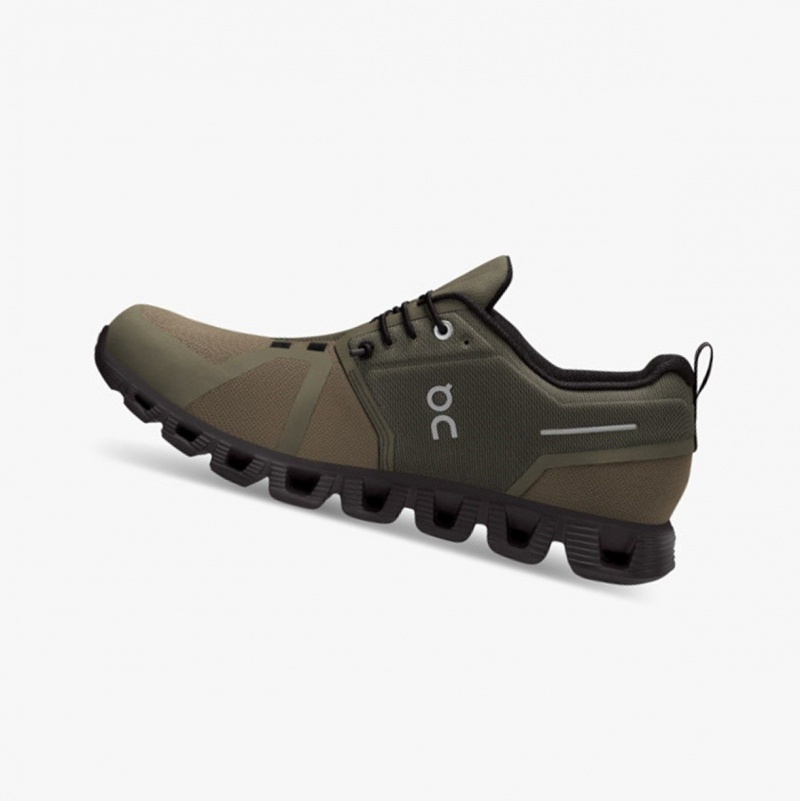 Olive / Black Men's On Running Cloud 5 Waterproof Running Shoes | 213594-YFM