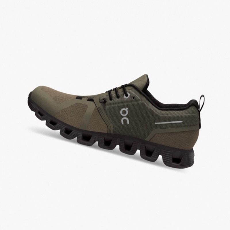 Olive / Black Women's On Running Cloud 5 Waterproof Running Shoes | 738094-VQG