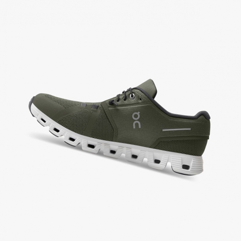 Olive / White Men's On Running Cloud 5 Running Shoes | 748603-KTS