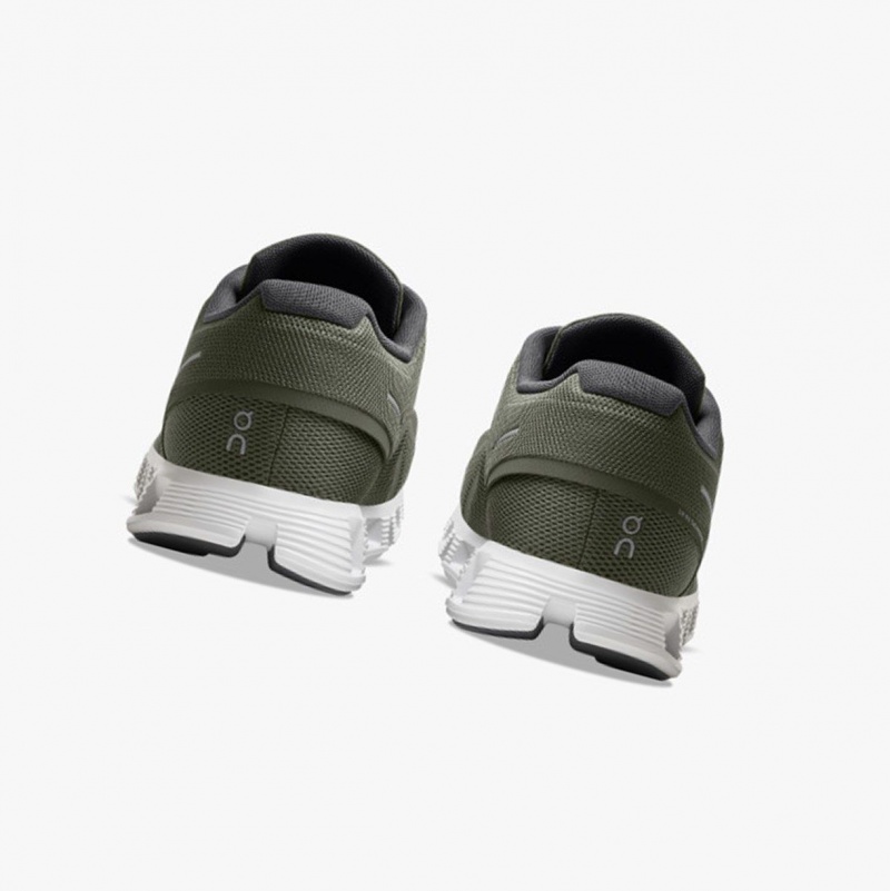 Olive / White Men's On Running Cloud 5 Running Shoes | 748603-KTS