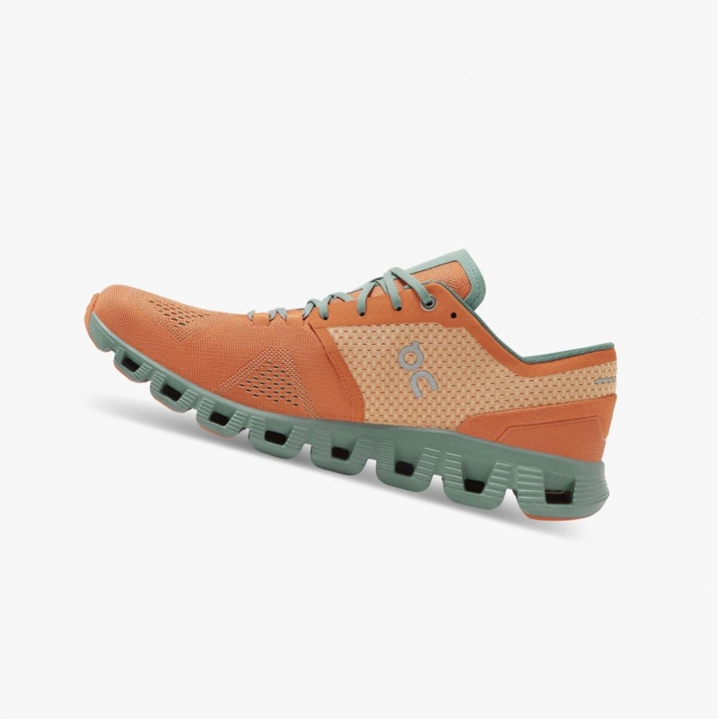 Orange Men's On Running Cloud X Training Shoes | 713265-BWR