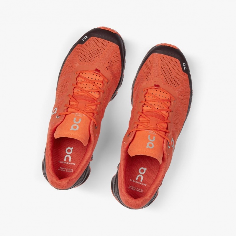 Orange Men's On Running Cloudventure Trail Running Shoes | 394762-ZKW