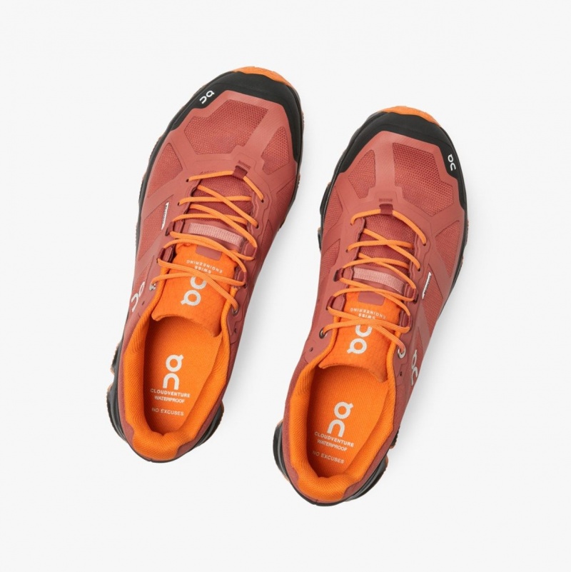 Orange Men's On Running Cloudventure Waterproof Trail Running Shoes | 058937-VHC