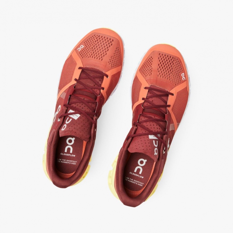 Red Men's On Running Cloudflow Training Shoes | 371580-TIH