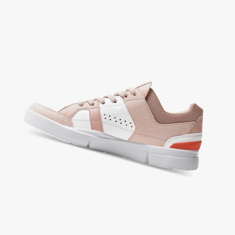 Rose / White Women's On Running THE ROGER Clubhouse Sneakers | 407316-VXN