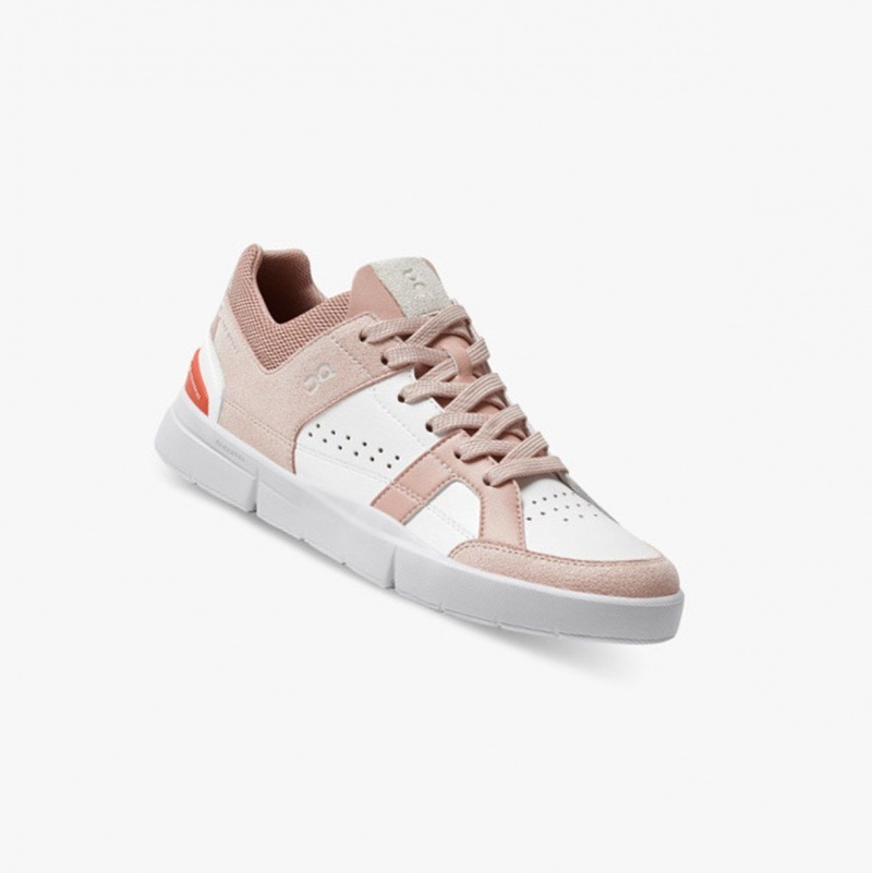 Rose / White Women's On Running THE ROGER Clubhouse Sneakers | 407316-VXN