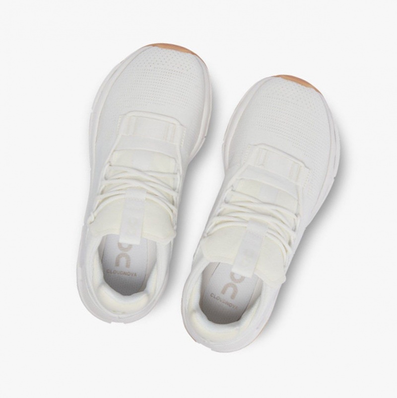 White Men's On Running Cloudnova Sneakers | 314528-ZQG