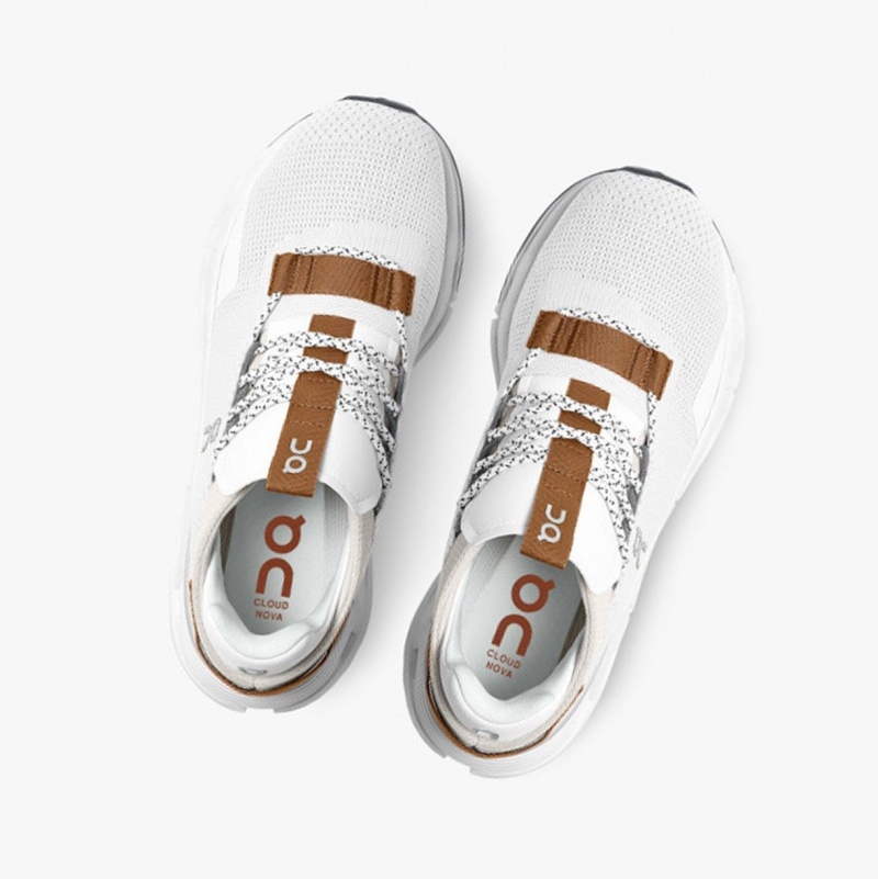 White Women's On Running Cloudnova Sneakers | 628349-JTQ