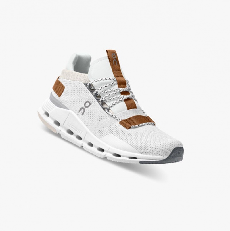 White Women's On Running Cloudnova Sneakers | 628349-JTQ