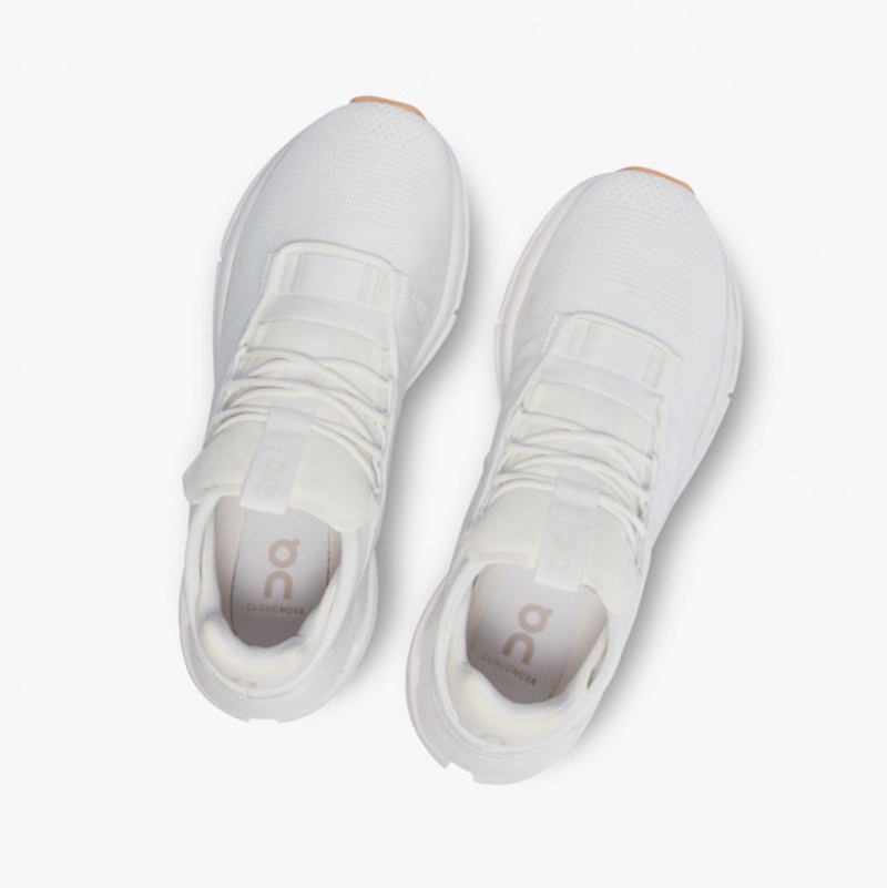 White Women's On Running Cloudnova Sneakers | 053689-ZBJ