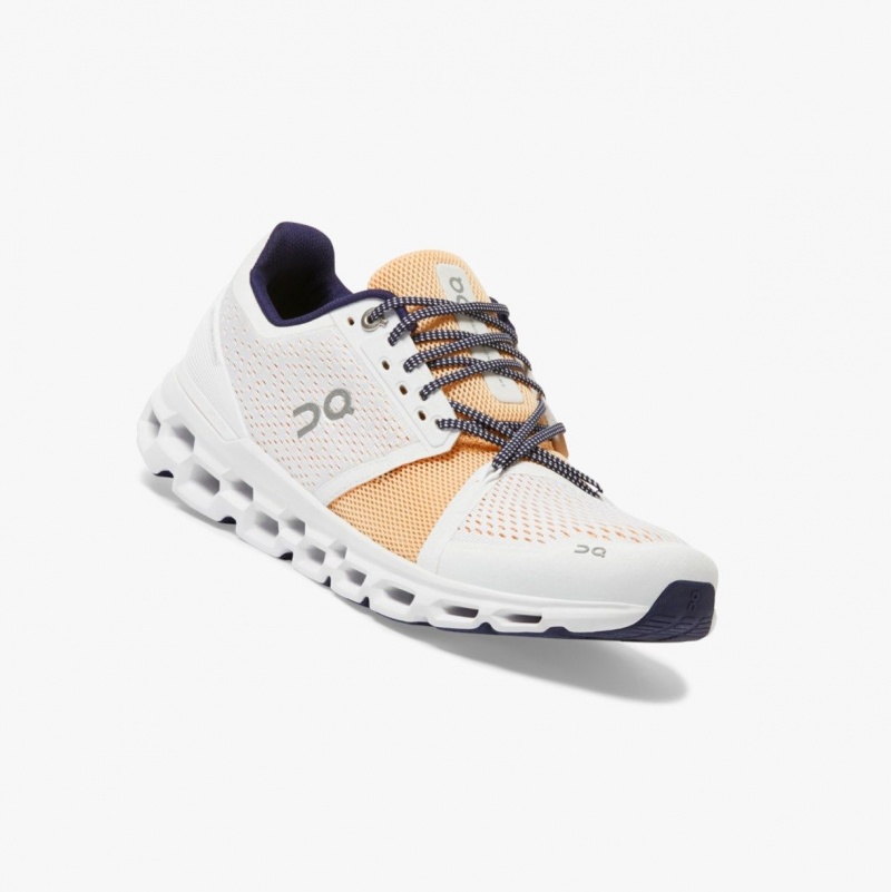 White Women's On Running Cloudstratus Road Running Shoes | 921467-HDW