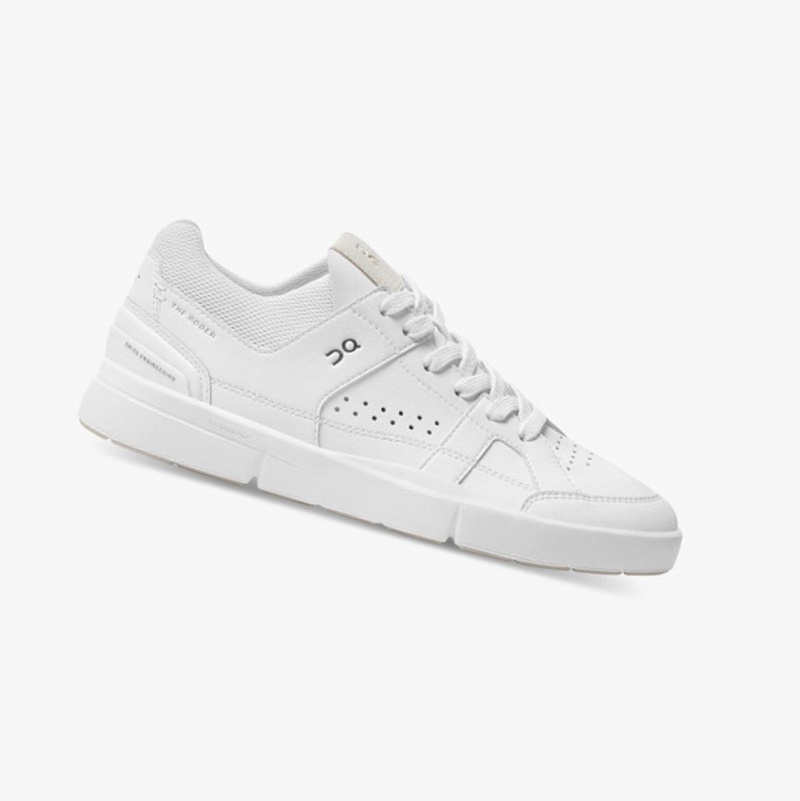 White Women\'s On Running THE ROGER Clubhouse Sneakers | 712908-OYN