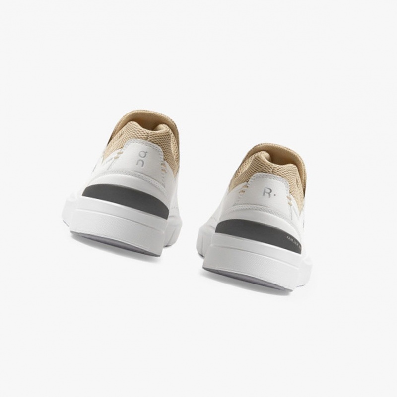 White / Brown Women's On Running THE ROGER Advantage Sneakers | 082953-JCL