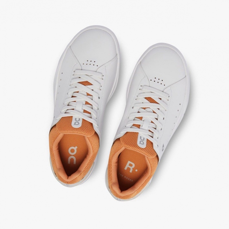 White / Copper Women's On Running THE ROGER Advantage Sneakers | 892603-TFK