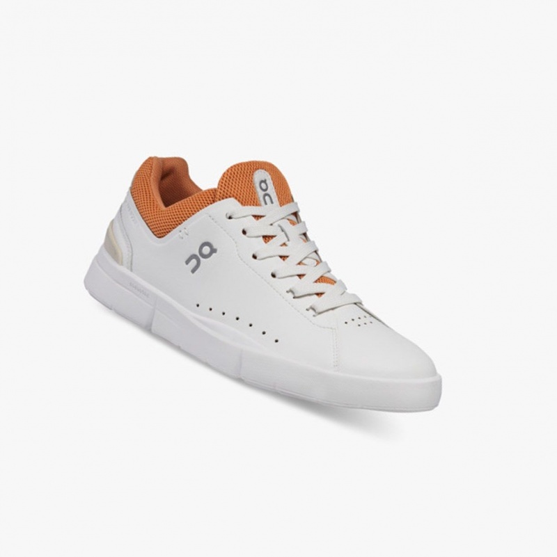 White / Copper Women's On Running THE ROGER Advantage Sneakers | 892603-TFK