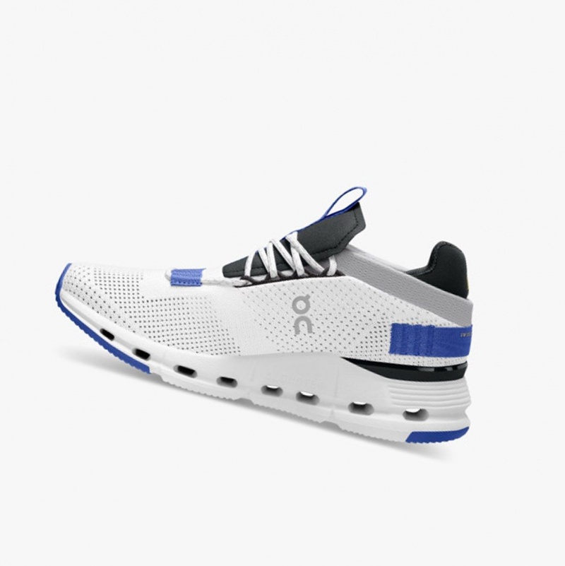 White / Deep Blue Women's On Running Cloudnova Sneakers | 380124-HYZ