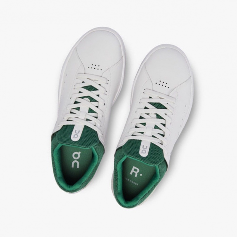 White / Green Men's On Running THE ROGER Advantage Sneakers | 651280-OGY