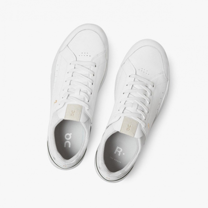 White / Green Men's On Running THE ROGER Centre Court Sneakers | 682103-JAH