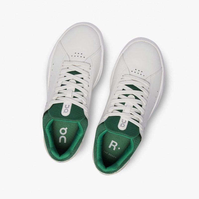 White / Green Women's On Running THE ROGER Advantage Sneakers | 632519-JBH