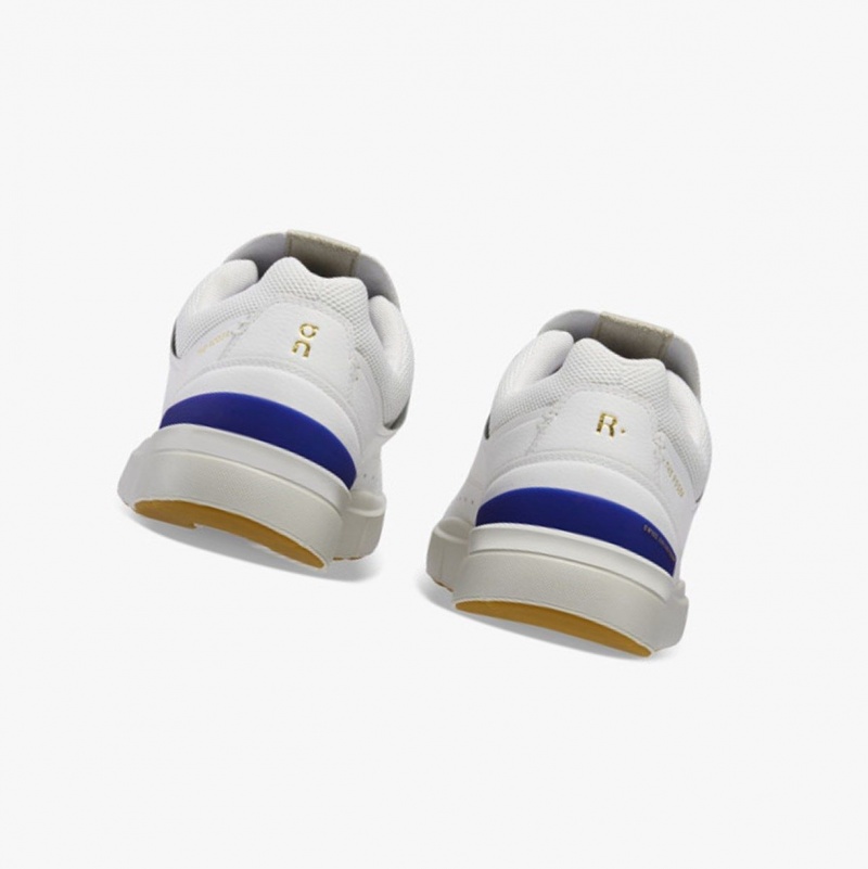 White / Indigo Men's On Running THE ROGER Centre Court Sneakers | 586127-ARI