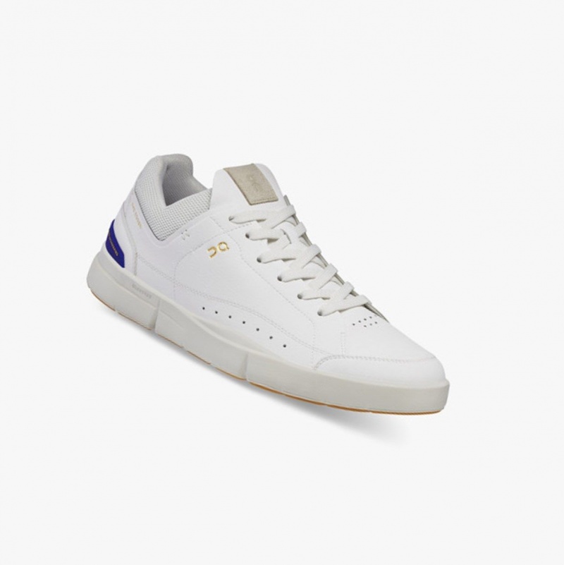 White / Indigo Men's On Running THE ROGER Centre Court Sneakers | 586127-ARI