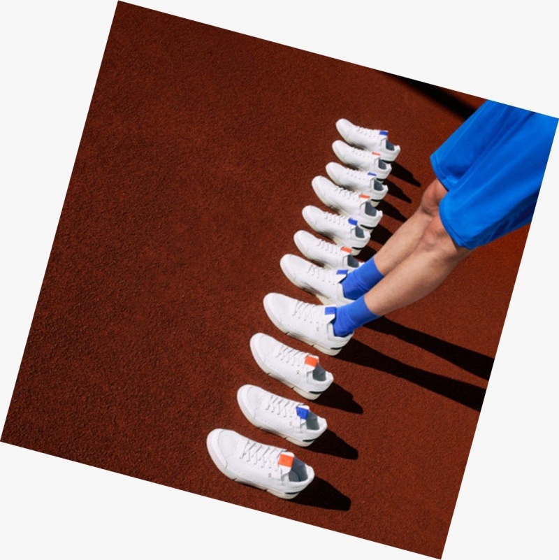 White / Indigo Men's On Running THE ROGER Centre Court Sneakers | 967821-AHN