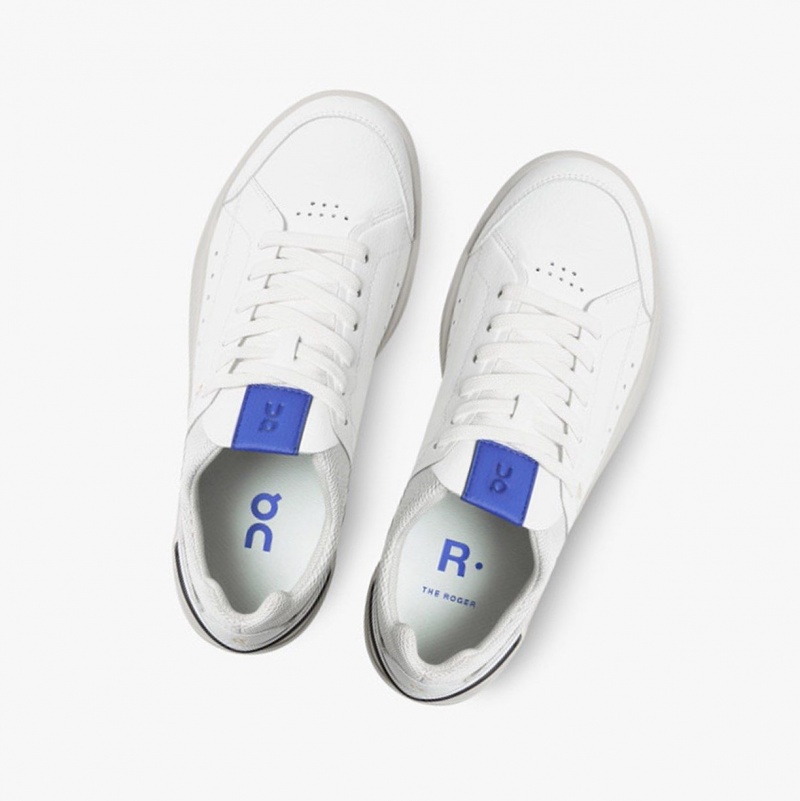 White / Indigo Women's On Running THE ROGER Centre Court Sneakers | 248590-JXG