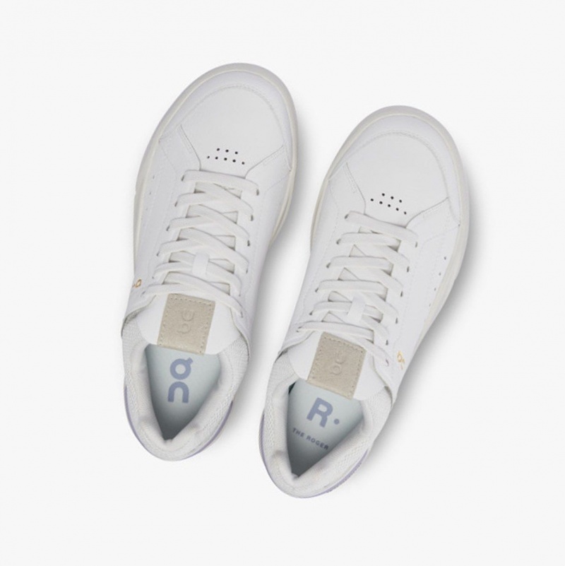 White / Lavender Women's On Running THE ROGER Centre Court Sneakers | 703126-KFL