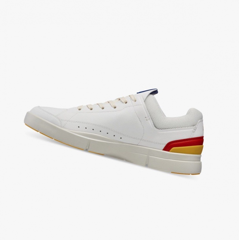 White / Mustard Men's On Running THE ROGER Centre Court Sneakers | 185962-MBV